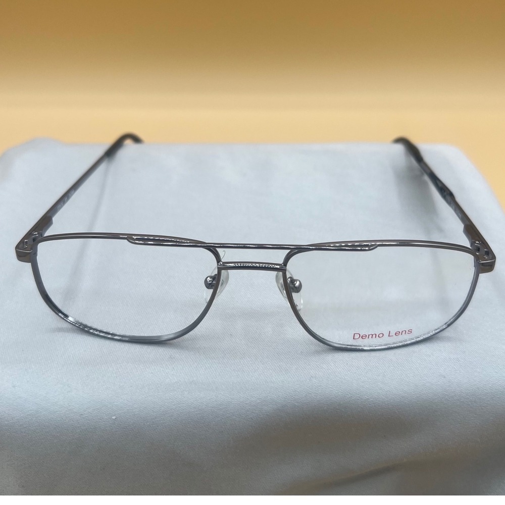 3M D Plus DP610 Gray Metal Aviator Eyeglasses Frames Z87-2+ 56-18-145 NEW